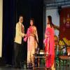 Vice Chancellor Sir greeting the guests with florals- Virasat 2016
